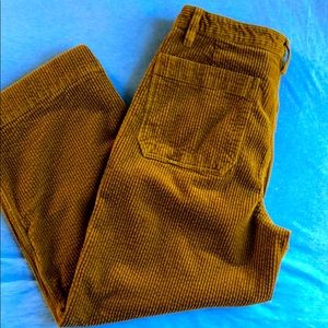 Slim emmet wide leg crop in corduroy